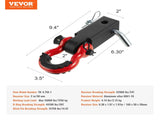 Shackle Receiver, Fits 50 mm Receivers, 24 Tons Breaking Strength, D Ring Shackle with Trailer V952-ZJLHJ2IN45007CI7LV0
