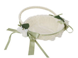 Flower Girl Basket Romantic Elegant Lightweight Hand Woven Wedding Flower Basket for Bride 5800 V1294-YM0901-3115240063713