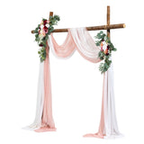 VEVOR Artificial Wedding Arch Flowers Kit Pink With 2 Pcs Flowers 2 Pcs Drapes V952-HLGMHTJ4JTFSPCKX4V0