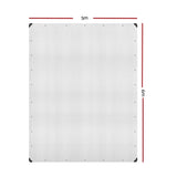 Instahut Tarp Tarpaulin 5x6m Canvas Heavy Duty Camping Cover Clear TARP-CLEAR-5X6