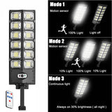 2-Pack 80000LM Black Solar Street Light with 504 LEDs and Remote Control V178-59192