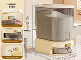 large capacity rice dispenser, measuring cup, time scale, plastic grain storage container, sealed V1102-122-98988-GRA-20L