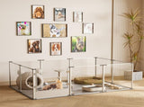 10-Piece Large Thicken Acrylic Dog Playpen Puppy Birth Fence with Waterproof Mat V767-XPETSYL-18S