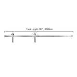 2000 mm Sliding Barn Door Hardware Kit for Single Sliding Barn Door Silver V952-HDSMDGDGDM2DHTNXT001V0