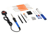 Electric Soldering Iron Kit with Solder Tips 180500&degC Adjustable DIY Welding Repairing ToolUK 220V V1294-YM0901-3117210128511