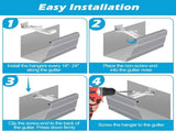 25 Pack Gutter Hangers, 5 Inch Gutter Guard with Speed Screw and Clip, Hidden Rain Gutter Bracket V1259-DP01-A-2958