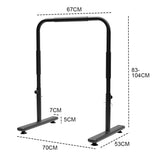 Set of 2 Functional Fitness Dip Stands Station Height Adjustable Dip Bars Portable Parallettes V985-DIPBAR