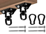 Swing Hangers 2 Pack Heavy Duty 1000 lb Capacity Stainless Steel 360 Swivel Hooks for Playground and V1189-LC-RY-00223