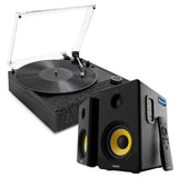 Victrola Eastwood II Turntable - Black Bundled Majority D40X Bluetooth Speakers V398-VTA-74-BLK-MY