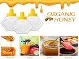 64 Pcs 7 oz Squeeze Bottle Plastic Empty Beehive Bottle Jar with Spout Lid Clear Refillable V1259-DP01-F-138