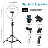 11.8 Led Ring Light Kit With Tripod And Phone Clamp V562-B3903TKP