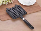 Manual Aluminum Waffle Maker - Handheld Waffle Cooker with Non-Stick Coating and Handle V1263-JX-4476