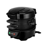 Electric Burger & Sandwich Maker for Home, Non-Stick Dual Heating Plates, Quick Breakfast Grill for V1341-ZY-M22LX289-BLACK