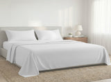 1000 Thread Count Cotton Rich Double Bed Sheet Set 4 Piece - White CVC-10DBL-WH