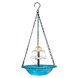 Solar Cascade Hanging Bird Bath Fountain, Hummingbird Water Fountain with Solar Pump Glass Bowl for V1189-LC-RY-00434