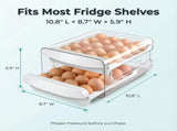 Holder for Fridge, 2-Tier Stackable 40s Organizer Drawer for Refrigerator, Space-Saving V1258-DP02-WO-957