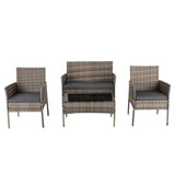 4 Seater Wicker Outdoor Lounge Set - Mixed Grey V264-OTF-529S-LGR