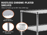 Kitchen Utility Cart, 3 Tiers, Wire Rolling Cart, Steel Service Cart on Wheels, Metal Storage V952-WGCFTCCB350X1RH9BV0