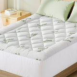 Giselle Bedding 5cm Pillowtop Mattress Topper 1000GSM Thick Soft Bamboo Cooling Pad for Back Pain TOPPER-BAM-5-D