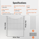 VEVOR Garden Fence, 7593 Animal Barrier Fence, Underground Decorative Garden Fencing with 6.38 V952-JSWL385295INRNI2VV0