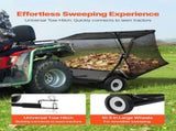 Tow Behind Lawn Sweeper, 122cm Pull Behind Yard Sweeper, 26 cu. ft Hopper Bag Capacity, Leaf & Grass V952-TCSCPQSQHS489BP0X001V0