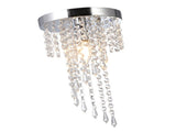 Crystal Flush Mount Chandelier Fixture Elegant Modern Ceiling Light Lamp for Bedroom Living Room V1294-YM0901-3119240045611