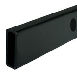150cm Frameless Glass Sliding Shower Door With Black Rail and Wall Channel for Modern Bathrooms V63-913011