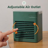 Quiet Portable Water-Cooled Fan, Rechargeable Battery, Desktop Air Cooler for Home Dorm Desk V1369-AZ3-W-10437