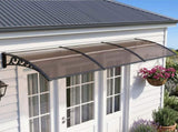 Instahut Window Door Awning 0.8mx3m Brown AWN-08X3-BR