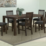 Dining Table 180cm Medium Size with Solid Acacia Wooden Base in Chocolate Colour V43-DT-NOW-CH-M