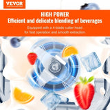 VEVOR Professional Blender with Shield, Commercial Countertop Blenders, 2L Jar Blender Combo, V952-TSSBJ20L1600WCAX2V3