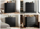 Artiss 6 Chest of Drawers Tallboy PEPE Black FUR-S-CDR-01-BK-AB