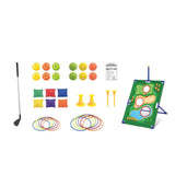 3-in-1 Kids Golf Putting & Tossing Game Set for Indoor/Outdoor Family Fun Includes Stainless Steel V1341-ZY-SA5HBJHP-B