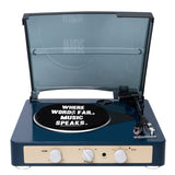 Gadhouse Brad MKII Record Player - Navy Bundled Crosley Record Storage Display Stand V398-GAD0104-BSS