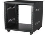 12U AV Rack Stand, 136.08kg Capacity, Network Stereo Recording Studio Rack with Lockable Caster V952-LYSJJ12U18YCOJ5U1V0