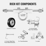 VEVOR Sliding Gate Kit 6” Sliding Rollers for Connect Tracks Max.600LBS V952-HLHMWJTJJLS0FDMU6V0