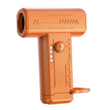 2-in-1 Electric Air Duster 130000 RPM Mini Blower with LED Light for Camping Home Car Orange V1263-JX-7126-2