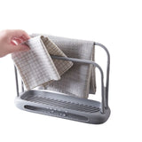 Kitchen Sponge Holder Dishcloth Hanger, Kitchen Sink Rack Tray Organizer Stand for Sponge, Dish V1192-AZ-W-14899
