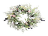 Easter Wreath 20 Inch Artificial Colorful Eggs Spring Wreath for Front Door Fireplace V1294-YM0901-201210QY09