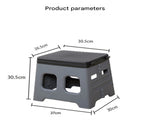 Grey Portable Folding Toilet Stool Outdoor Camping Car Emergency Portable Potty Chair V888-ELOSUNG51318