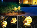 2 Packs Owl Solar Garden Lights Outdoor Decorative Stake Light Waterproof Owl Decory to Scare Birds V1369-AZ3-W-22043