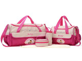 Pink 5-Piece Mommy Bag Set - Large Capacity Diaper Bags for Baby Travel, Tote and Shoulder Bags with V888-ELOSUNG17289