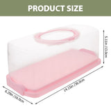 1Pcs Pink Cake Boxes for Cake Portions and Portable Transport with Handheld Design V1192-AZ-W-27796