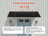 Fixed Metal Awning 2032 910 mm, Window Awning Door Canopy, Stable Triangle Steel Frame Exterior V952-JSGDSZYP80IN4NSY3V0