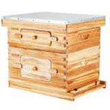 VEVOR Bee Hive 20 Frame Bee Hives Starter Kit, Beeswax Coated Cedar Wood, 1 Deep 1 Medium Bee V952-CTFXSMSHX1ZHAS36XV0