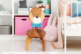 Children's furniture Set Bear Table and 2 Chairs -natural wood handmade and solid build V277-PLANETHOLLYWOODBEARTABLESET