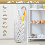 Rectangular Black Metal Umbrella Stand Holder - Space-Saving Design, 16.5x16.5x42cm V178-59216