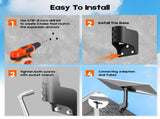 Roof & Wall Mount for Starlink Gen 3 Standard V3/4/4X, Adjustable 20&deg Tilt & 360&deg Swivel, Heavy-Duty V1181-ZY007