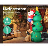 Jingle Jollys Christmas Inflatable Santa Tree 1.8M Illuminated Decorations XMAS-INF-TREE-6FT