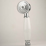 Complete bathroom shower head, anti-limescale shower head with ceramic handle, silver shower head, V1189-LC-LY-00123